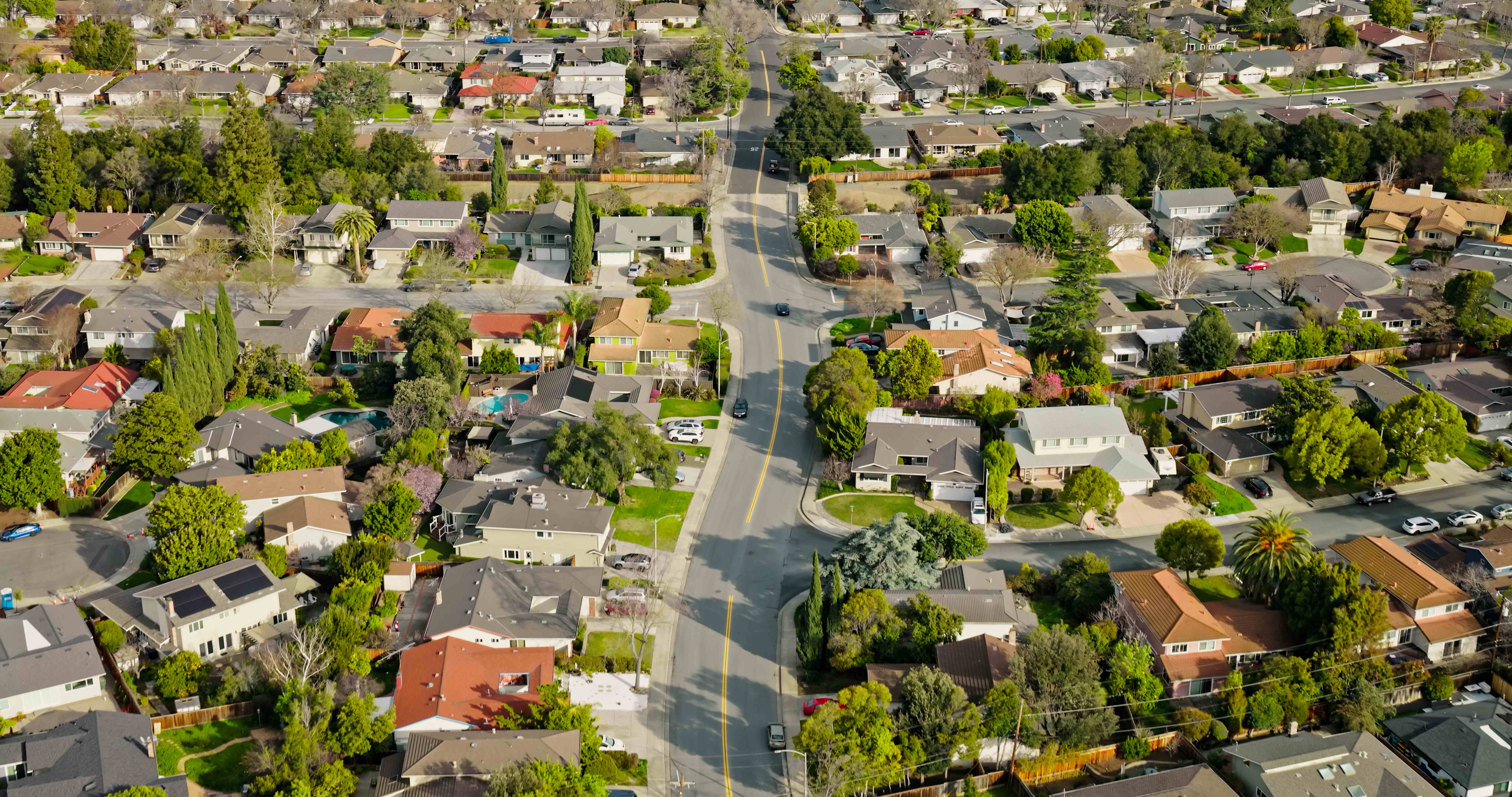 Aerial view of Wyoming neighborhood