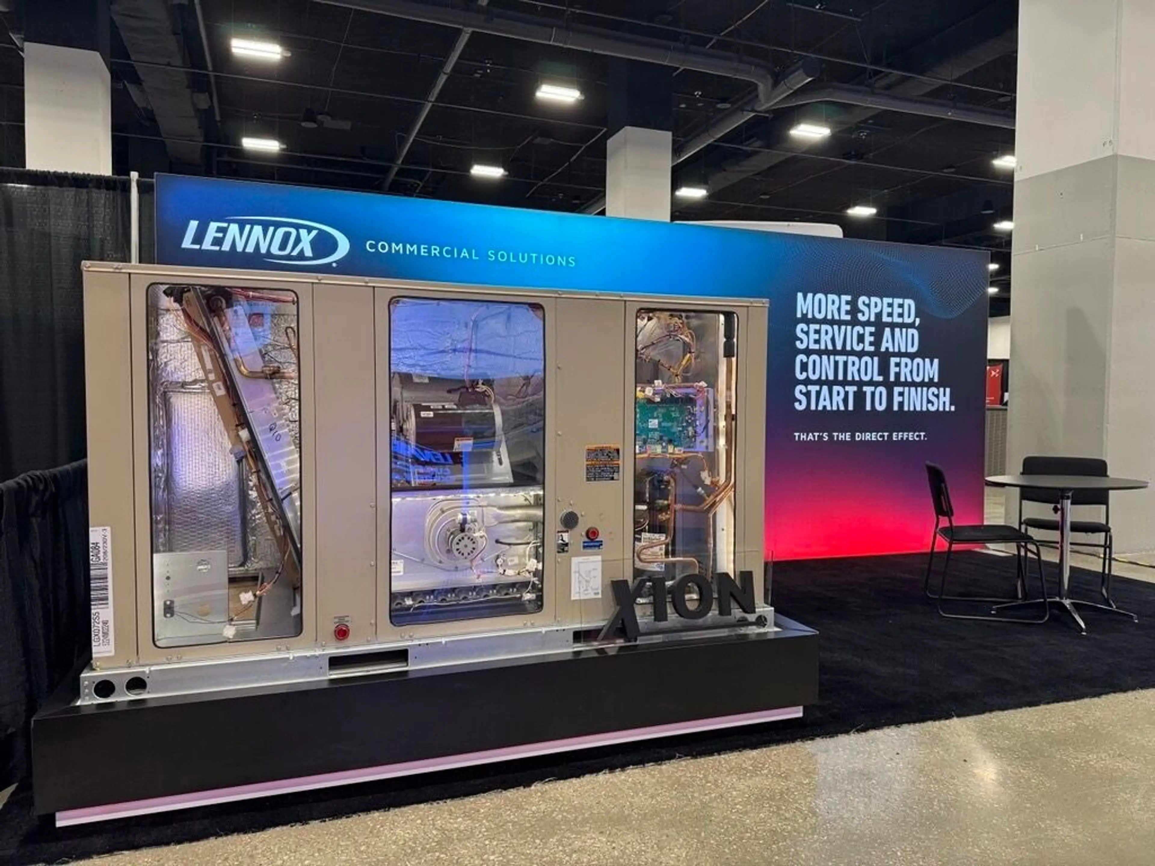 Commercial rooftop units at Lennox Live 2026 for HVAC dealers