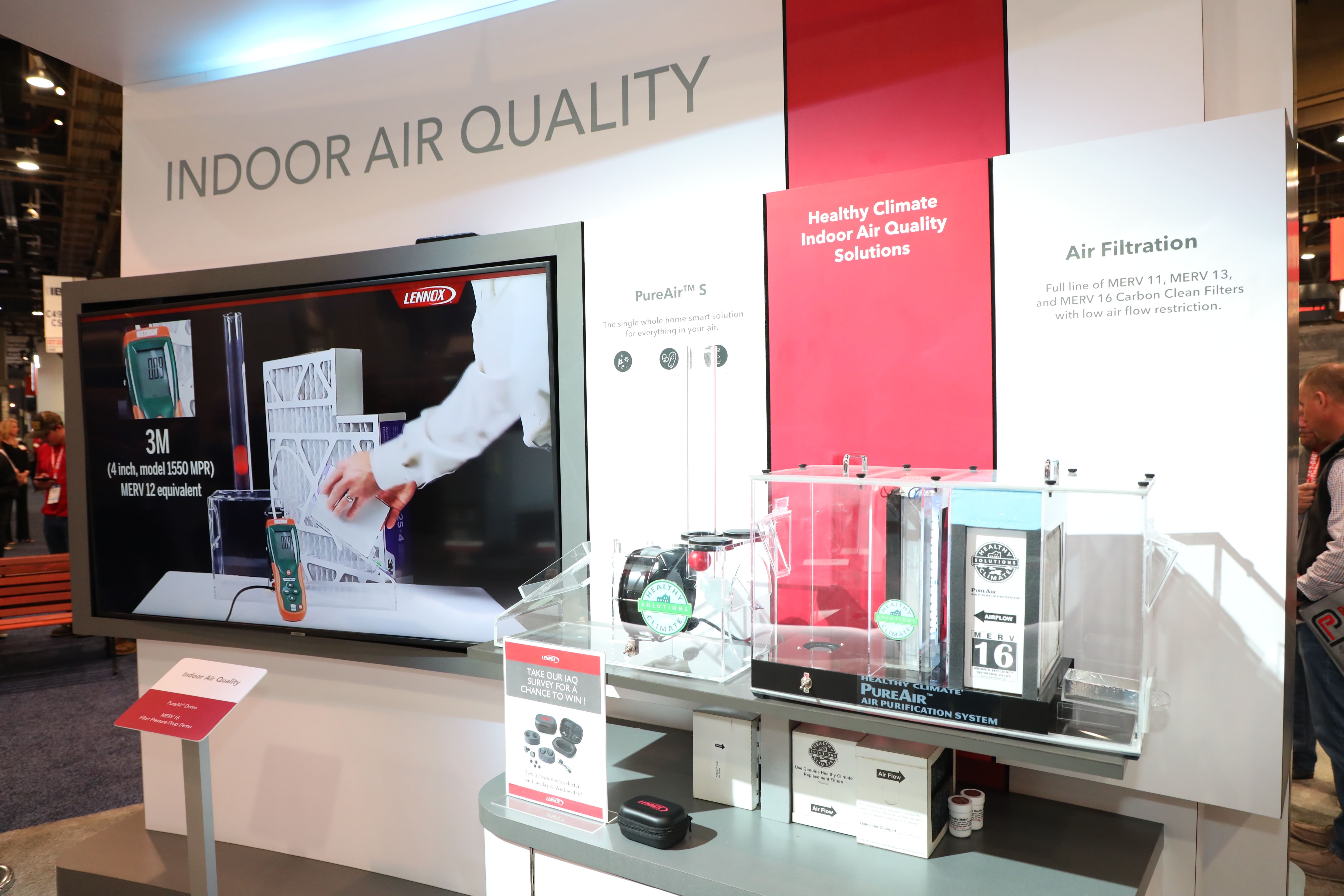 Lennox showroom featuring Indoor Air Quality