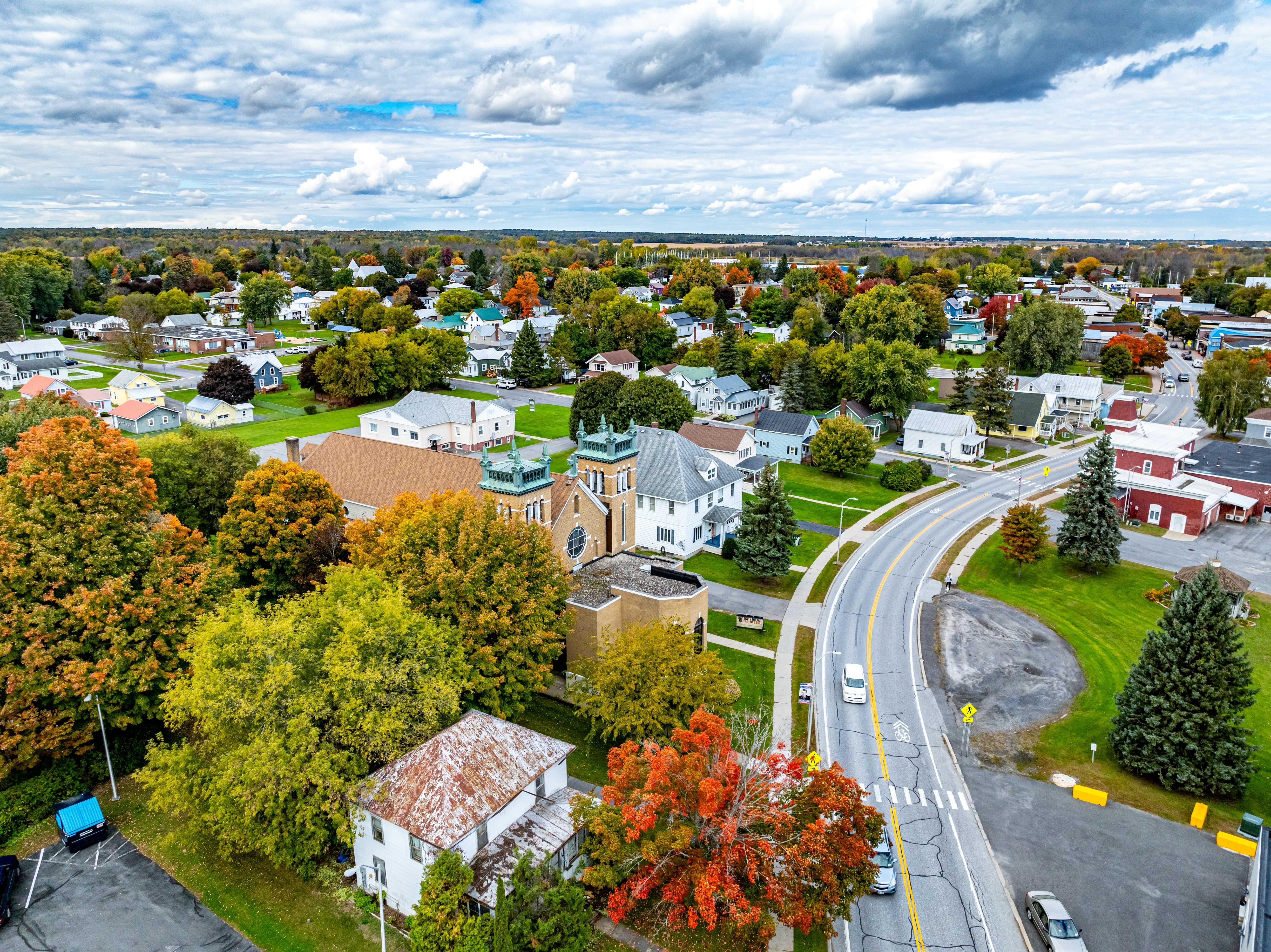 Aerial view of Florida neighborhood