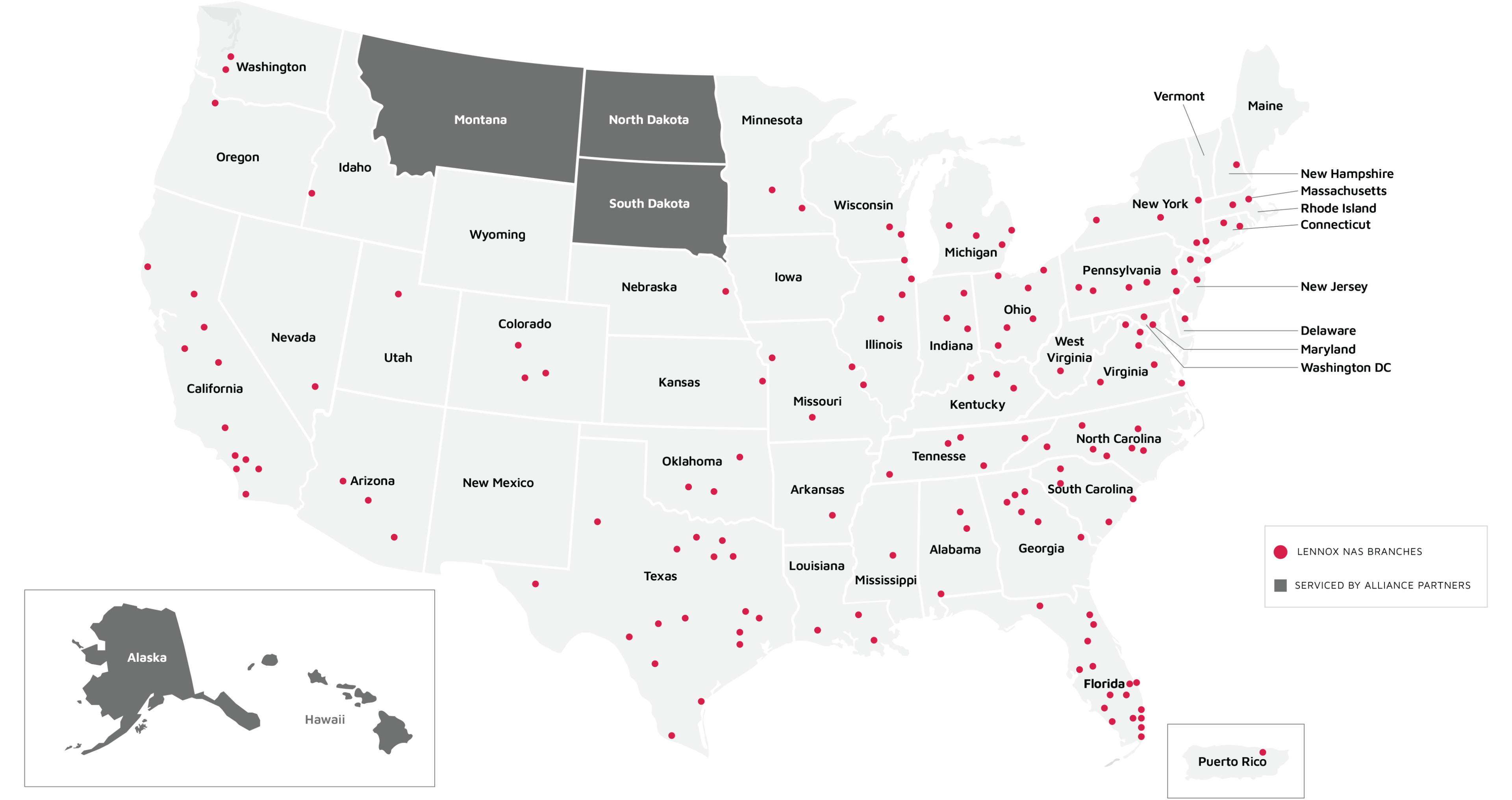 NAS Services Location Map